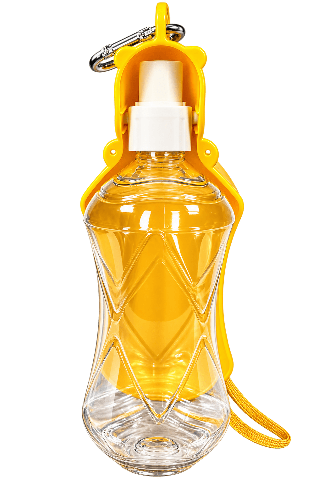 Botella portátil amarilla para mascotas