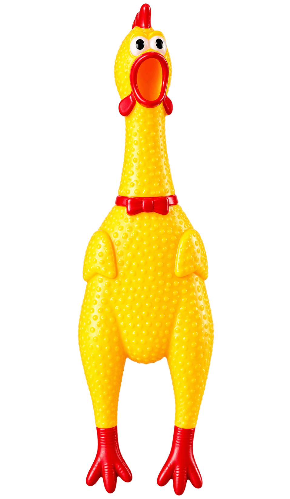 Juguete de gallina chillona amarilla