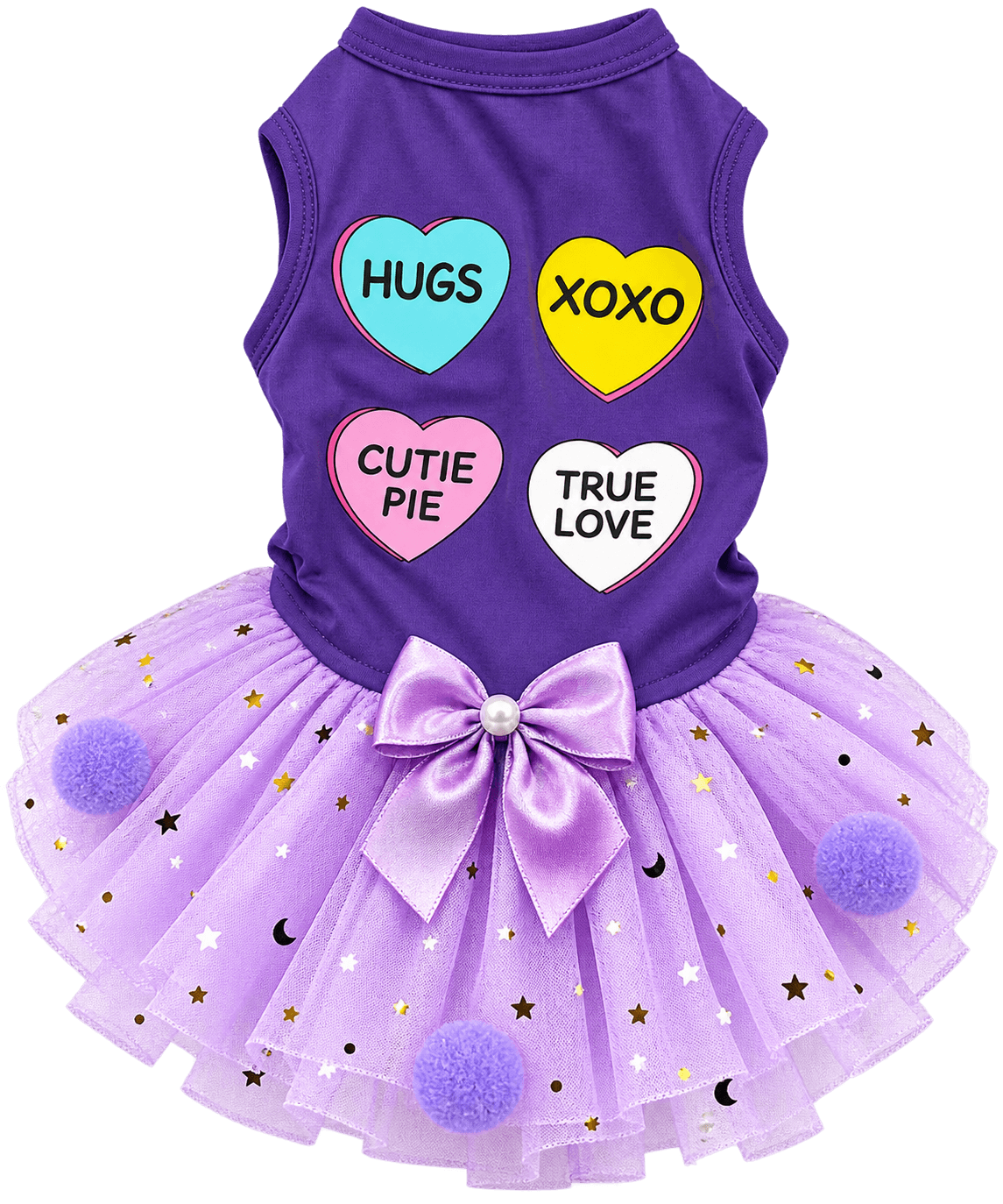 Vestido tutu morado para mascota